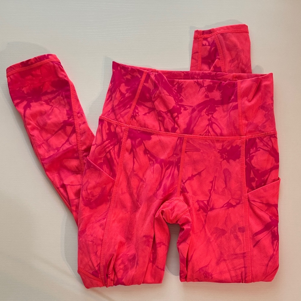 Fabletics Pink Tie-Dye Leggings